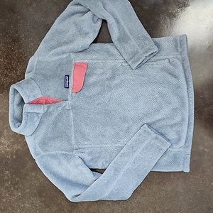 Patagonia grey pink SNAP-T fleece Pullover Size small
